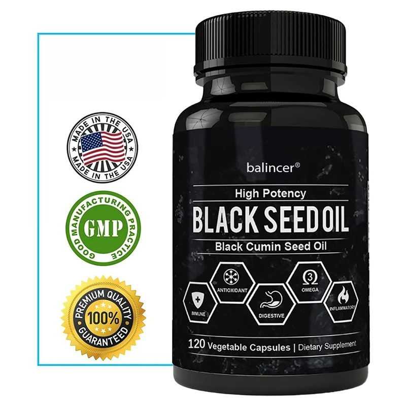 Health Wellness Vitamins - 블랙 커민 씨 오일-면역, 심혈관, 모발,