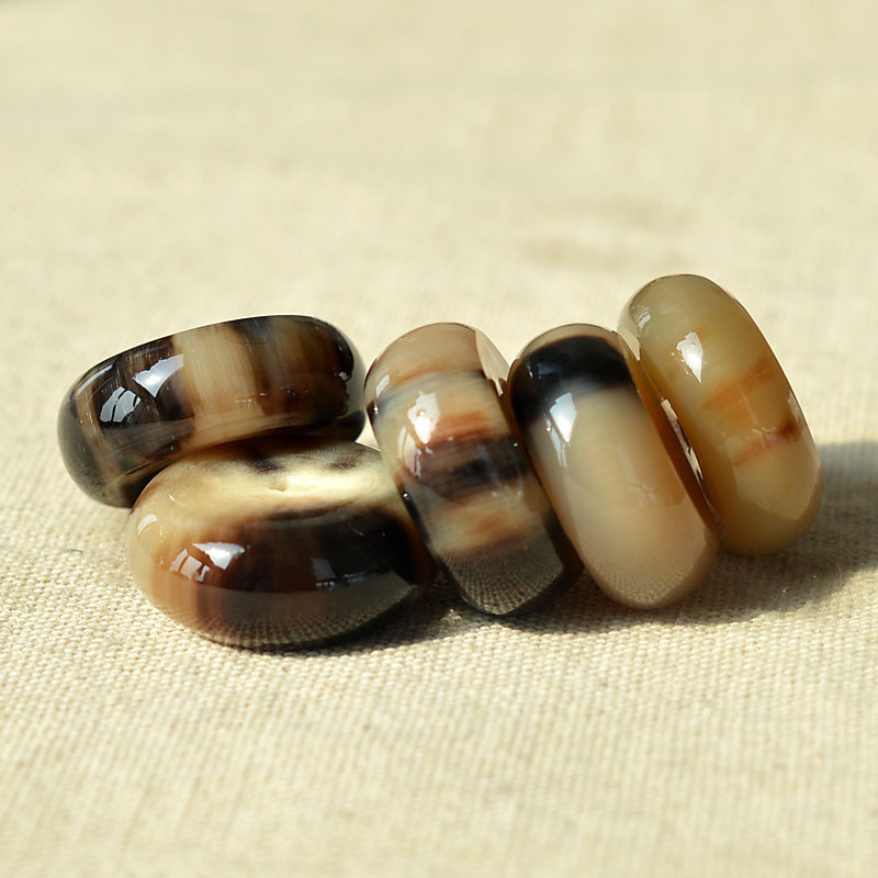 Health Wellness Bracelet - 티베트산 천연 야크 뿔 평화 펜던트
