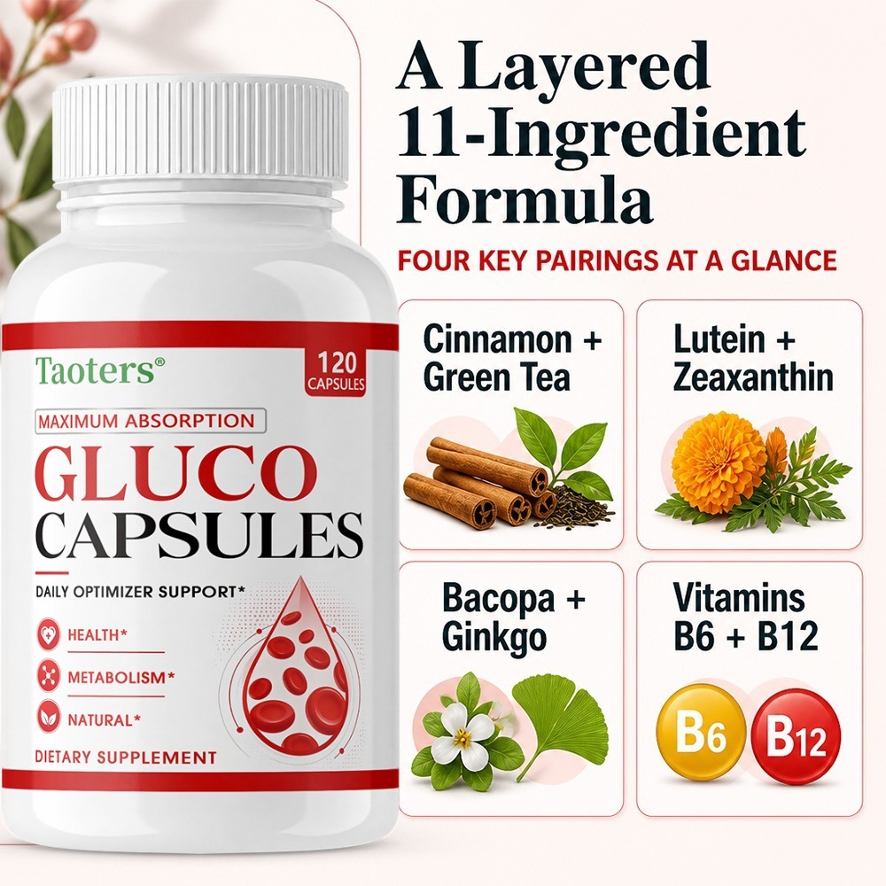 Health Wellness Vitamins - 글루코 캡슐 – 흡수율 극대화, 눈