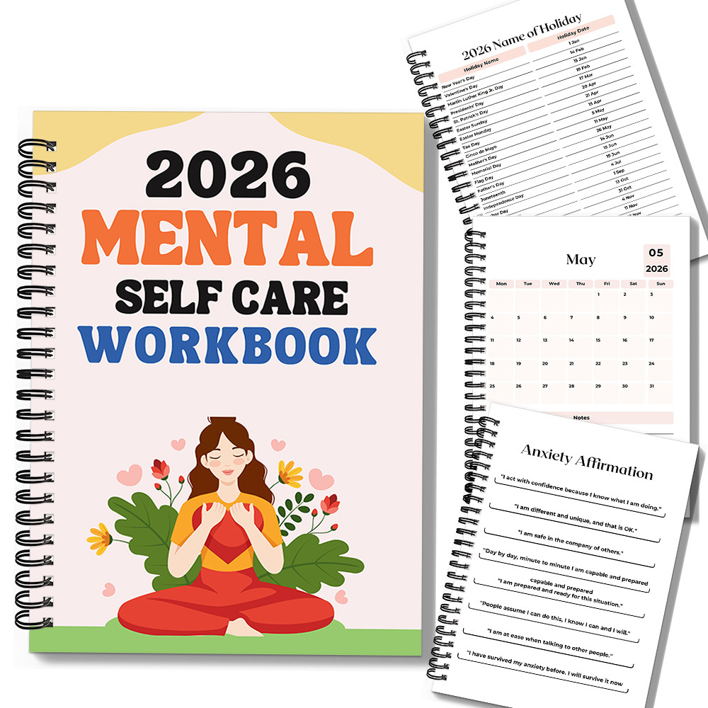 Health Wellness Journal - 1PC 2026 마음챙김 정신 자기 관리