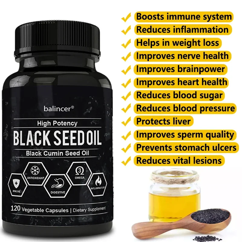 블랙 커민 씨 오일-면역, 심혈관, 모발, 피부, 소화 - Health Wellness Vitamins 리뷰 및 가격