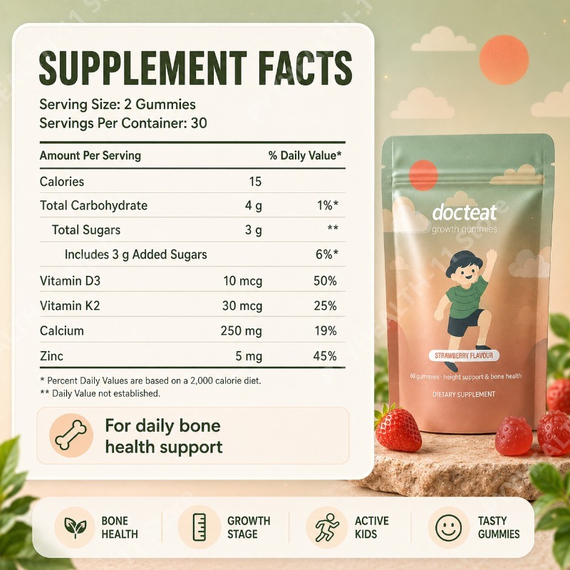 어린이 칼슘 구미 비타민 D3 K2 보충제 딸기맛 뼈  - Health Wellness Vitamins 리뷰 및 가격
