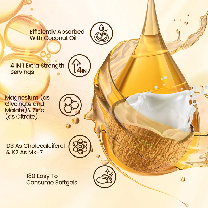 뼈 및 관절 건강 보조제, 아연, 마그네슘 함유, 근육 - Health Wellness Vitamins 리뷰 및 가격